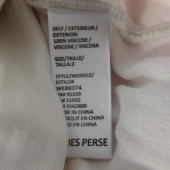 James Perse Blush Cream Midi Dress Size 2 (M) Tie Waist Tiered Viscose Bohemian - Picture 6 of 9